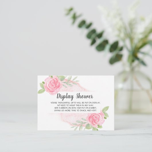 Blush Peonies Display Douche Behuizing Kaart (Staand voorkant)