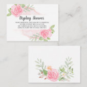 Blush Peonies Display Douche Behuizing Kaart (Voorkant / Achterkant)