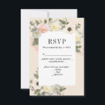 Blush Peonies en Anemones Romantic RSVP-kaart RSVP Kaartje<br><div class="desc">Ik creëerde deze uitnodiging geïnspireerd door pinda's en anemonen in bridale bouquets. Deze uitstekende bloei markeert trouwuitnodigingen.Volledige suite beschikbaar op https://www.zazzle.com/collections/peonies_and_anemones_moody_suite-119101156263650274</div>