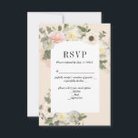Blush Peonies en Anemones Romantic RSVP-kaart RSVP Kaartje<br><div class="desc">Ik creëerde deze uitnodiging geïnspireerd door pinda's en anemonen in bridale bouquets. Deze uitstekende bloei markeert trouwuitnodigingen.Volledige suite beschikbaar op https://www.zazzle.com/collections/peonies_and_anemones_moody_suite-119101156263650274</div>