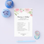 Blush Peonies Mummy of papa Game Flyer (Enkel)