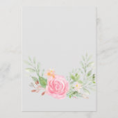 Blush Peonies op Grey Baby shower Advice Kaarten (Achterkant)