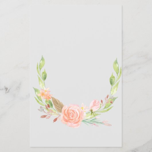 Blush Peonies op grijs gokken op de juiste prijs Flyer (Achterkant)