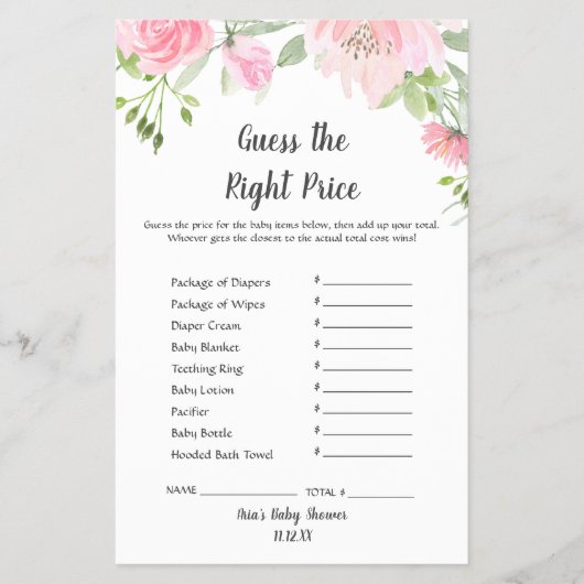 Blush Peonies raden de juiste prijs Flyer (Voorkant)