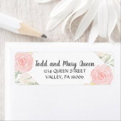 Blush Peonies Return Address Labels (Insitu)