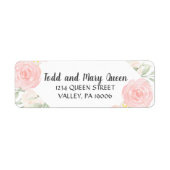 Blush Peonies Return Address Labels (Voorkant)