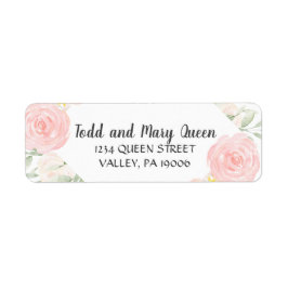 Blush Peonies Return Address Labels