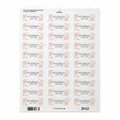 Blush Peonies Return Address Labels (Full Sheet)