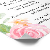 Blush Peonies Zeg geen Baby Poster (Hoek)