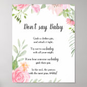 Blush Peonies Zeg geen Baby Poster (Voorkant)