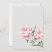 Blush Peonnies Floral Wedding Kaart (Achterkant)