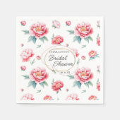 Blush Peony Aangepaste naam servetten (Voorkant)