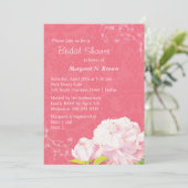 Blush Peony Coral Pink Vrijgezellenfeest Kaart (Staand voorkant)