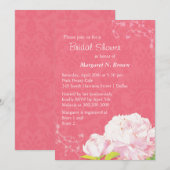 Blush Peony Coral Pink Vrijgezellenfeest Kaart (Voorkant / Achterkant)