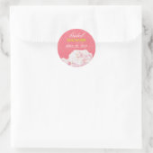 Blush Peony Coral Pink Vrijgezellenfeest Ronde Sticker (Tas)