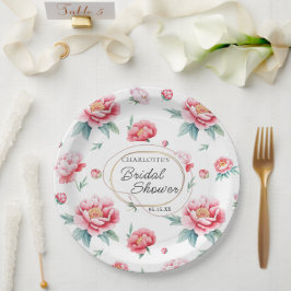 Blush Peony Custom Name Paper Bord