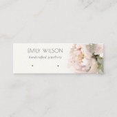 Blush Peony Floral Earring Hoop Loop Stud Display Mini Visitekaartje (Voorkant)