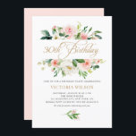 Blush Peony Floral Lijst 30th Birthday Kaart<br><div class="desc">uitnodiging van de 30e verjaardag floral. Het bevat waterverf florale lijst van perzikroze pinda's,  maisieën en rozen met groene accenten. Personaliseer door namen,  datum,  tijd en andere details toe te voegen. Deze bloesachtige uitnodiging is perfect voor lente- en tuinverjaardagsfeestjes.</div>