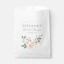 Blush Peony Floral Watercolor Pink Bridal Shower Bedankzakje