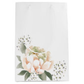 Blush Peony Flowers en Confetti Stippen Medium Cadeauzakje (Voorkant)