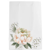 Blush Peony Flowers en Confetti Stippen Medium Cadeauzakje (Achterkant)