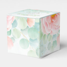 Blush Peony Greenery Eucalyptus Waterverf Wedding Bedankdoosjes