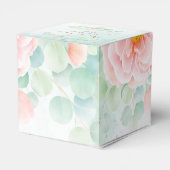 Blush Peony Greenery Eucalyptus Waterverf Wedding Bedankdoosjes (Achterkant)