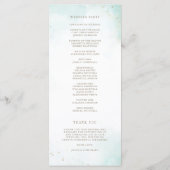 Blush Peony Greenery Eucalyptus Waterverf Wedding Programmakaart (Achterkant)