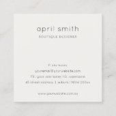 Blush Peony Leafy Botanical Floral Hartelijk dank Vierkante Visitekaartje (Achterkant)