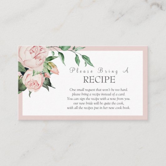 Blush Peony Recipe Enclosure Kaart (Voorkant)