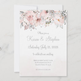 Blush Peony Silver Eucalyptus Weddenschap Kaart