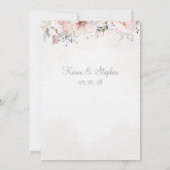 Blush Peony Silver Eucalyptus Weddenschap Kaart (Achterkant)