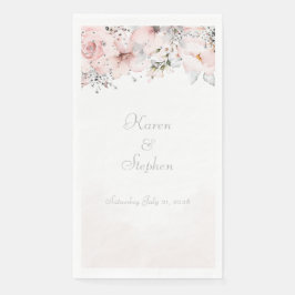 Blush Peony Silver Eucalyptus Weddenschap Servet