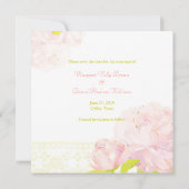 Blush Peony Wedding Save the Date (Achterkant)