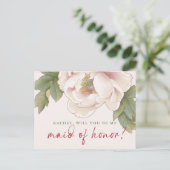 Blush Peony zal je zijn mijn zegen van het eervoll Briefkaart (Staand voorkant)