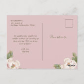 Blush Peony zal je zijn mijn zegen van het eervoll Briefkaart (Achterkant)