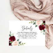 Blush Perfection: Waterverf Floral Wedding Informatiekaartje