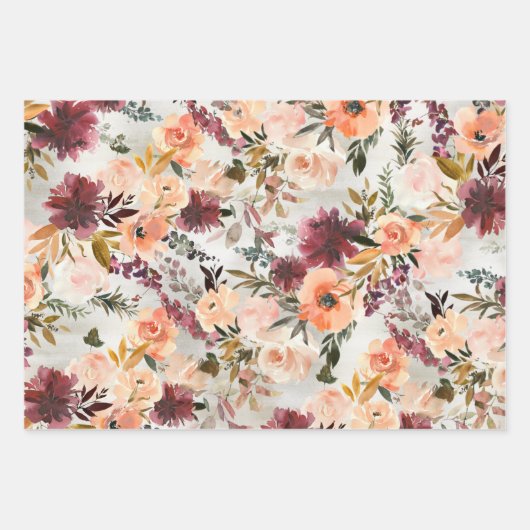 Blush perforatie en vlinderwijn inpakpapier vel (Voorkant 2)