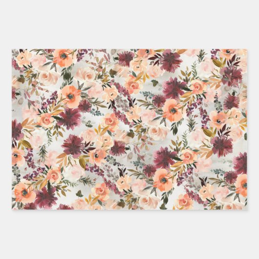 Blush perforatie en vlinderwijn inpakpapier vel (Voorkant)