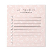 Blush | Personeelsdocent voor wetenschappen Notitieblok (Voorkant)