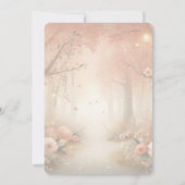 Blush Perzik Betoverde Bos Lantaarn Bruiloft Save The Date (Achterkant)