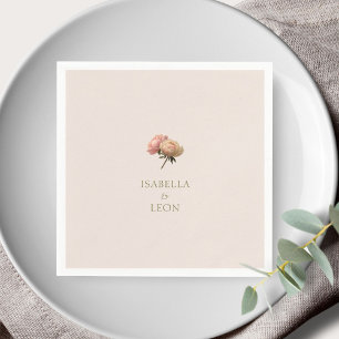 Blush Perzik Chic Rose Huwelijk Servet