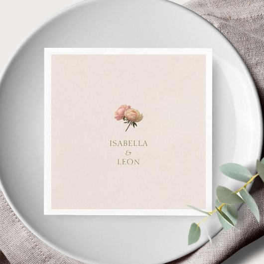 Blush Perzik | Chic Rose Huwelijk  Servet