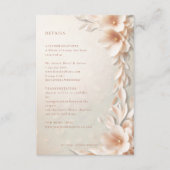 Blush perzik roze bloemen details kaart (Voorkant)