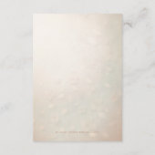 Blush perzik roze bloemen details kaart (Achterkant)