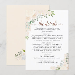 Blush Perzik Rozen Rustieke Boho Chic Bruiloft Det Informatiekaartje