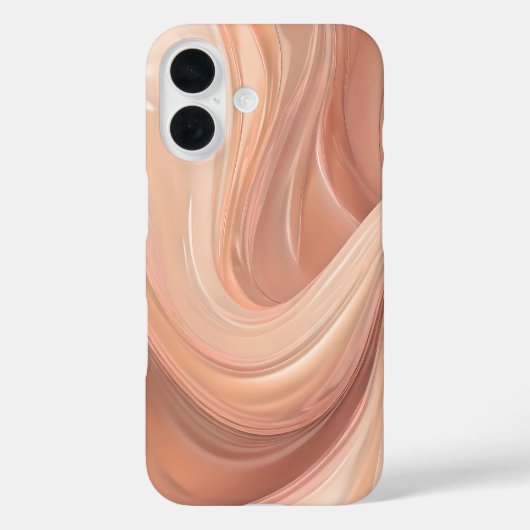 Blush Perzik Werveling – Elegant Vloeiend Marmer P Case-Mate iPhone Case (Achterkant)