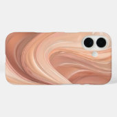 Blush Perzik Werveling – Elegant Vloeiend Marmer P Case-Mate iPhone Case (Achterkant (horizontaal))
