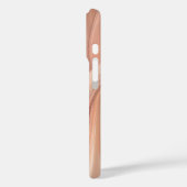 Blush Perzik Werveling – Elegant Vloeiend Marmer P Case-Mate iPhone Case (Achterkant / Links)