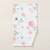 Blush perziken en blauw meel bad handdoek (Handdoek)